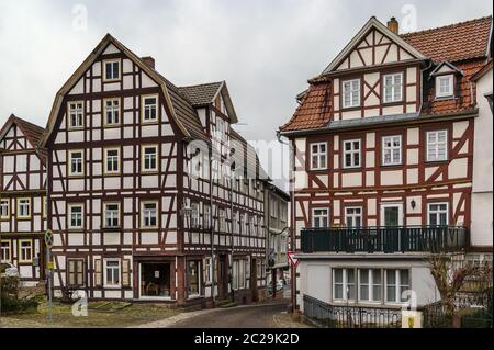 Straße in Schlitz, Deutschland Stockfoto