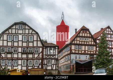 Straße in Schlitz, Deutschland Stockfoto