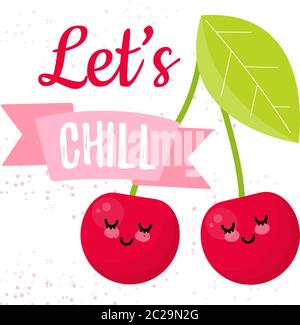 Lets chill Slogan für Grußkarten, Poster, T-Shirts, Banner, Einladungen drucken. Stock Vektor
