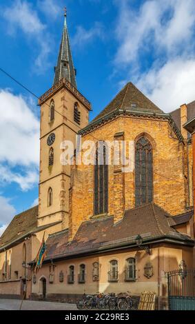 Evangelische Kirche Saint-Pierre-le-Jeune, Straßburg Stockfoto