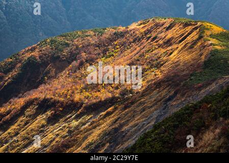 Landschaft Herbst von Hakuba Tal in Nagano Chubu Japan Stockfoto