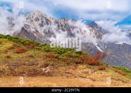 Landschaft Herbst von Hakuba Tal in Nagano Chubu Japan Stockfoto