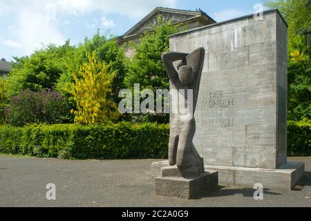 Deutschland, Nordrhein-Westfalen, Wuppertal-Elberfeld, Deweerthscher Garten, Mahnmal für die Opfer des Nationalsozialismus. Stockfoto