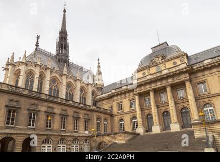 Paris, Frankreich - 1. April 2017: Justizpalast das Justizpalast befindet sich im Zentrum von Paris. Ehemaliges Gefängnis, wo Marie A Stockfoto