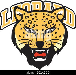 leopard-Logo isoliert auf weißem Hintergrund, Vektor-Illustration Stock Vektor