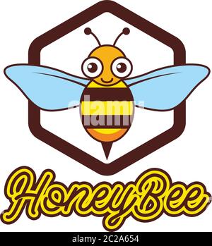 Hummel Honigbiene Logo, Vektor-Illustration Stock Vektor