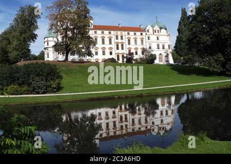 Blick vom Schlosspark auf Schloss Celle, Niedersachsen, Deutschland Stockfoto