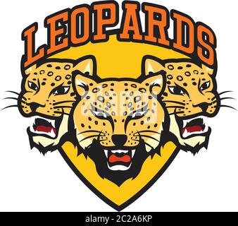 leopard-Logo isoliert auf weißem Hintergrund, Vektor-Illustration Stock Vektor