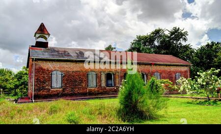 Ruinen der Festung Zeeland auf der Insel in Essequibo Delta, Guyana Stockfoto