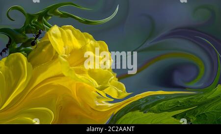 Gelbe Blume abstrakt Stockfoto