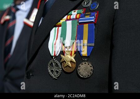 Medaillen für militärische Wert, während der italienischen Militärparade in Mailand Stockfoto