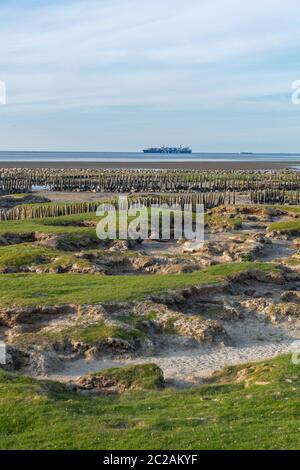 Nordseeinsel Neuwerk im Wattenmeer, Bundesland Hamburg, UNESCO-Weltkulturerbe, Nationalpark Zone II, Norddeutschland, Europa Stockfoto