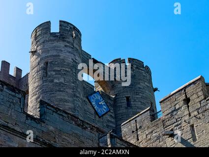 Warwick Castle - Gatehouse in Warwick, Großbritannien Stockfoto