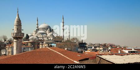 Istanbul, Türkei - 25. März 2019: Suleymaniye Moschee die Süleymaniye Moschee ist eine osmanische kaiserliche Moschee auf der dritten Stockfoto