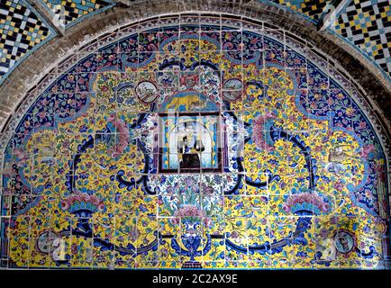 Golestan Palace, alte Residenz der königlichen Qajar-Dynastie, heute UNESCO-Weltkulturerbe, in Teheran Stockfoto