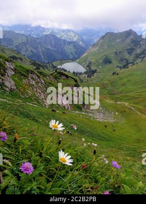 Alpin See Seealpsee in Bayern Stockfoto