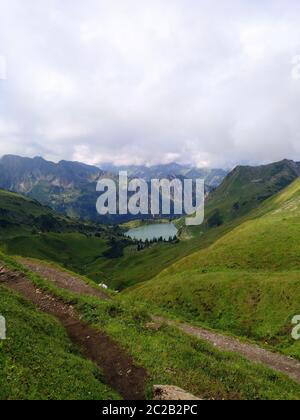 Alpin See Seealpsee in Bayern Stockfoto