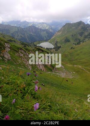 Alpin See Seealpsee in Bayern Stockfoto