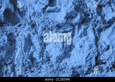 Blaue Wand mit Sandstein Textur. Stein Oberfläche Textur Hintergrund Stockfoto