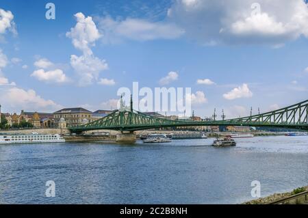 Freiheitsbrücke, Budapest, Ungarn Stockfoto