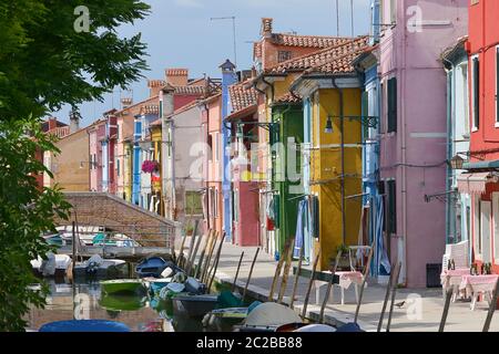 Dorf von Burano in Italien Stockfoto