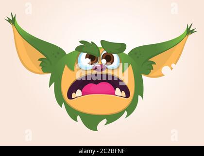 Cartoon wütend Monster.Vektor-Illustration Stock Vektor