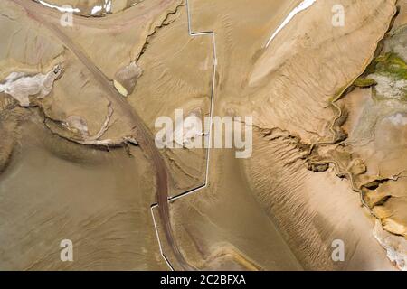 Exotische Ansicht in der geothermalen Tal Leirhnjukur, in der Nähe der Krafla Vulkan. Ort: Tal, Leirhnjukur Myvatn region, Norden von Island Stockfoto