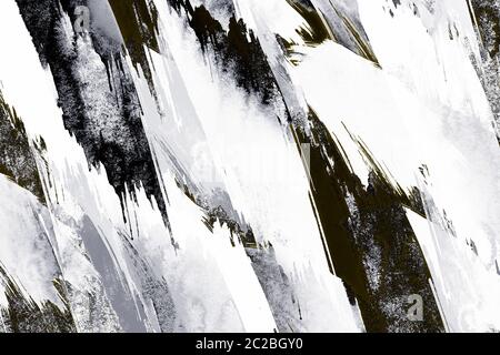 Farbe spritzt und Bürsten Stockfoto