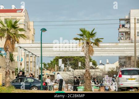 Yeshivat Zans, Netanya Jüdische chassidische Yeshiva gegründet im Jahr 1960 in Netanya, Israel Stockfoto