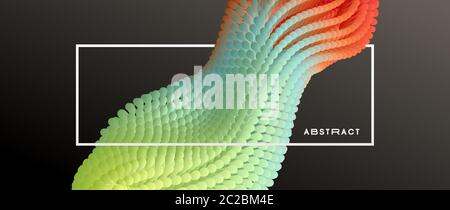 Abstrakter Hintergrund mit dynamischen Partikeln. 3d-Vektorgrafik für Wissenschaft oder Design. Stock Vektor