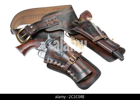 Cowboy Holster Und Revolver Stockfoto