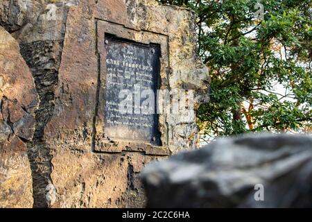 Naturlandschaft Teufelsmauer Harz bei Blankenburg Stockfoto