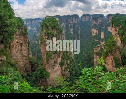 Himmel Säule Halleluja Berg in Tianzi mountain range, Avatar Berge Natur Park, Niagara-on-the-Lake, China Stockfoto