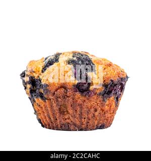 Hausgemachte Blaubeer Muffin isoliert auf weiß Stockfoto