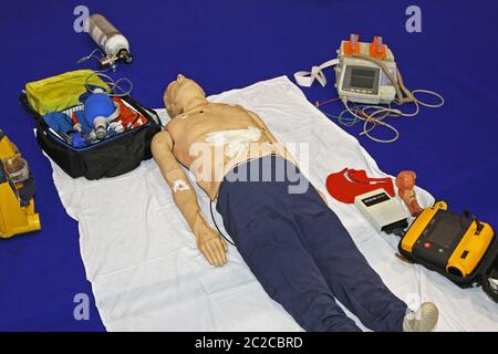 Rescue dummy dummy Training not Komplette Ausstattung Stockfoto