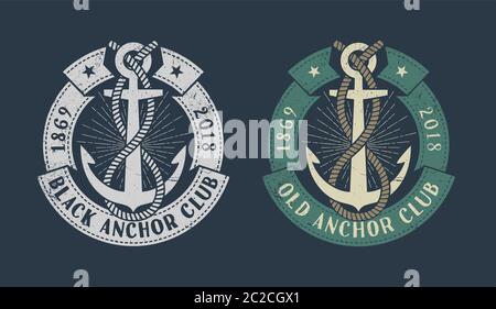 Vintage Marine Logo Stock Vektor