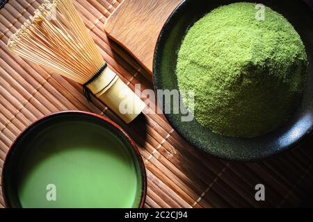 matcha grüner Tee Stockfoto