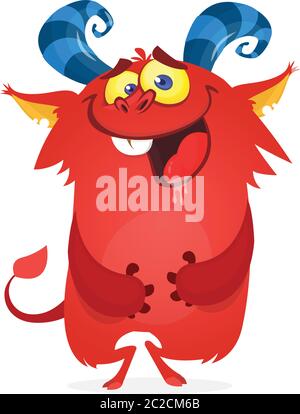 Sprechende Cartoon lustige Monster. Clipart-Abbildung Stock Vektor