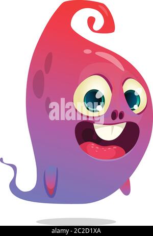 Cartoon fliegende Monster. Halloween Vektor Illustration von aufgeregt Monster Stock Vektor