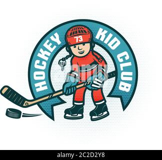 Logo des Kinderhockeyclubs Stock Vektor