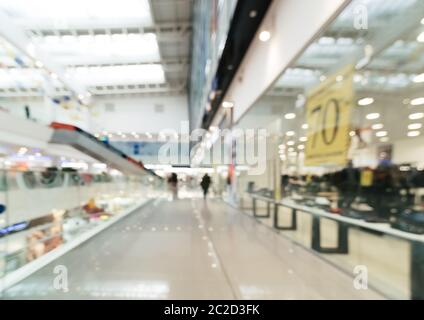 Einkaufszentrum Hintergrund weichzeichnen Stockfoto