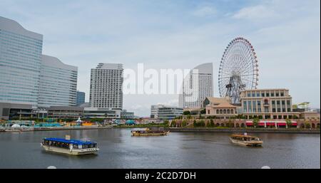 Yokohama, Japan, 30. Juni 2019: Yokohama am Abend Stockfoto