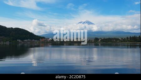 Berg Fuji in Kawaguchiko See von Japan Stockfoto