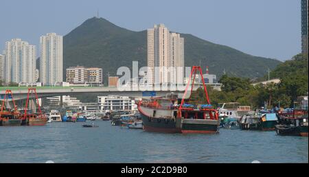 Aberdeen, Hongkong 12. Mai 2019: Hafen in aberdeen Stockfoto