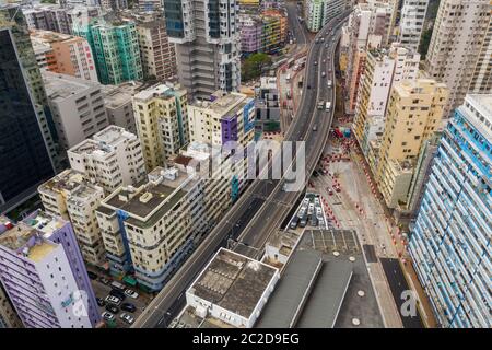 Nach Kwa Wan, Hongkong 17. Mai 2019: Hongkong Stockfoto