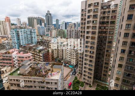 Hung Hom, Hongkong 05. Juni 2019: Wohngebäude in Hongkong Stockfoto