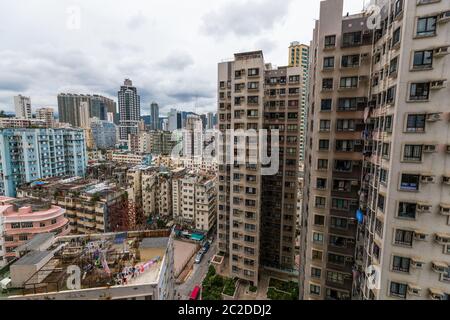 Hung Hom, Hongkong 05. Juni 2019: Wohngebäude in Hongkong Stockfoto