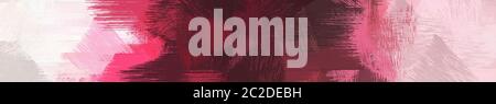 Breite Landschaftsgrafik mit abstrakten Pinselstrichen Hintergrund Dekoration mit alten Malve, Pastell rosa und Maulbeere. Kann für Hintergrund, Leinwand verwendet werden Stockfoto