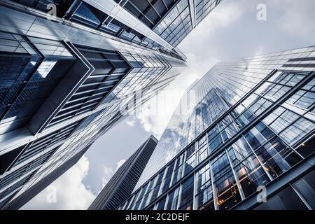 Strukturen der modernen Fassaden in manhattan Stockfoto