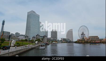 Yokohama, Japan, 30. Juni 2019: Yokohama am Abend Stockfoto